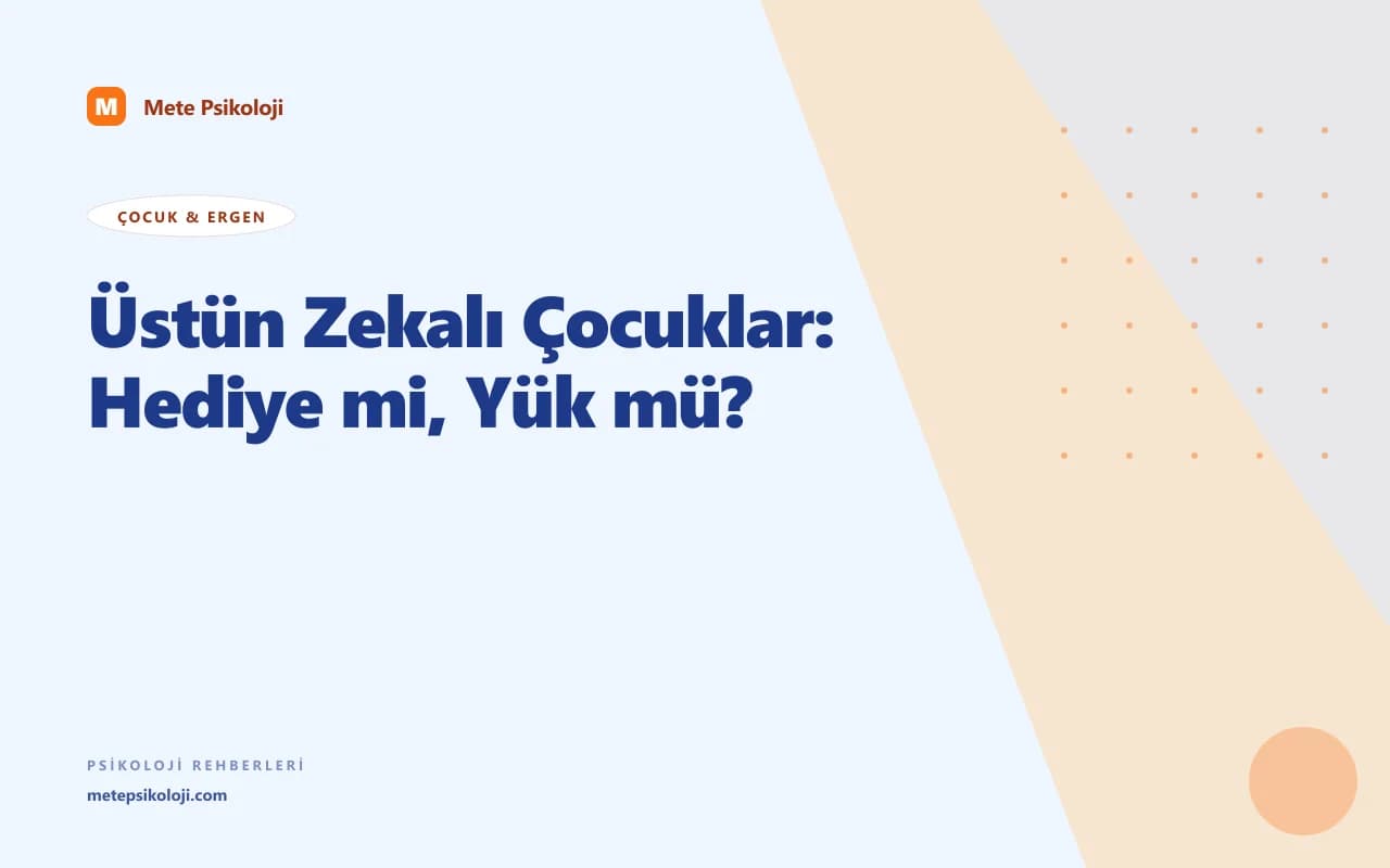 Üstün Zekalı Çocuklar: Hediye mi, Yük mü?