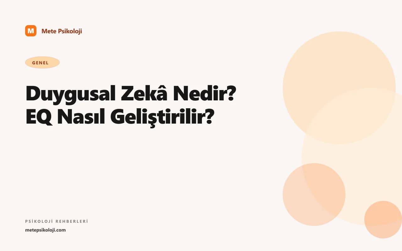 Duygusal Zekâ Nedir? EQ Nasıl Geliştirilir?
