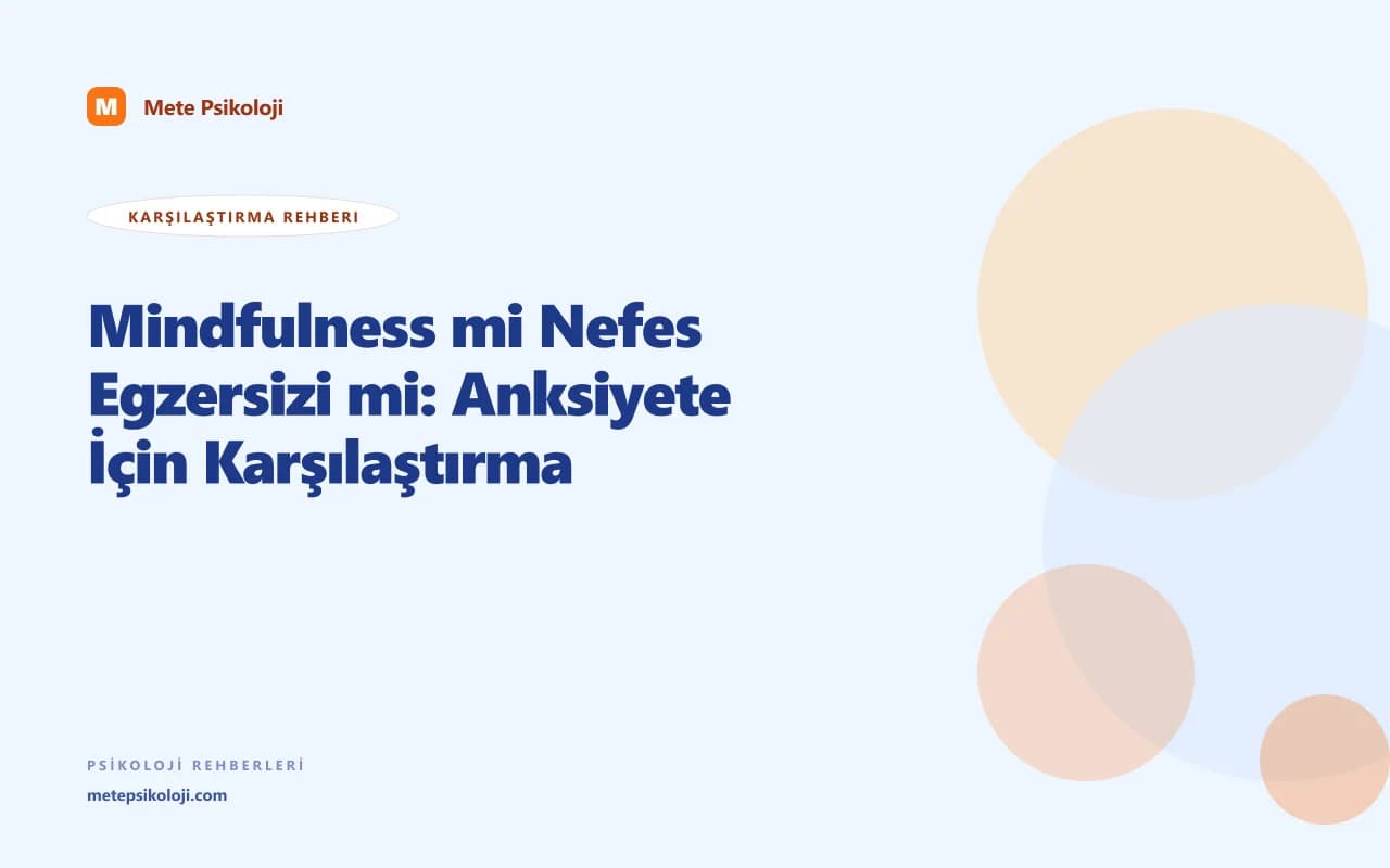 Mindfulness mi Nefes Egzersizi mi: Anksiyete İçin Karşılaştırma