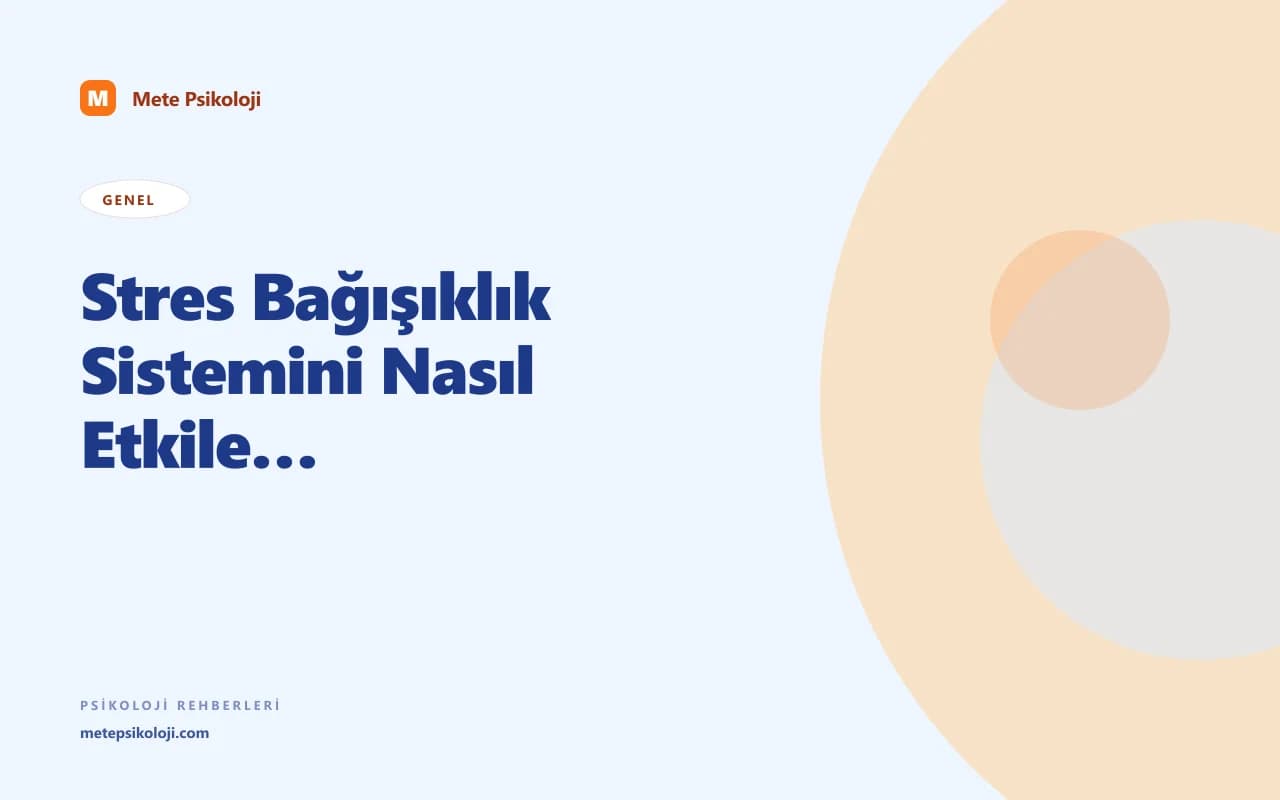 Stres Bağışıklık Sistemini Nasıl Etkiler? Bilim Ne Diyor?