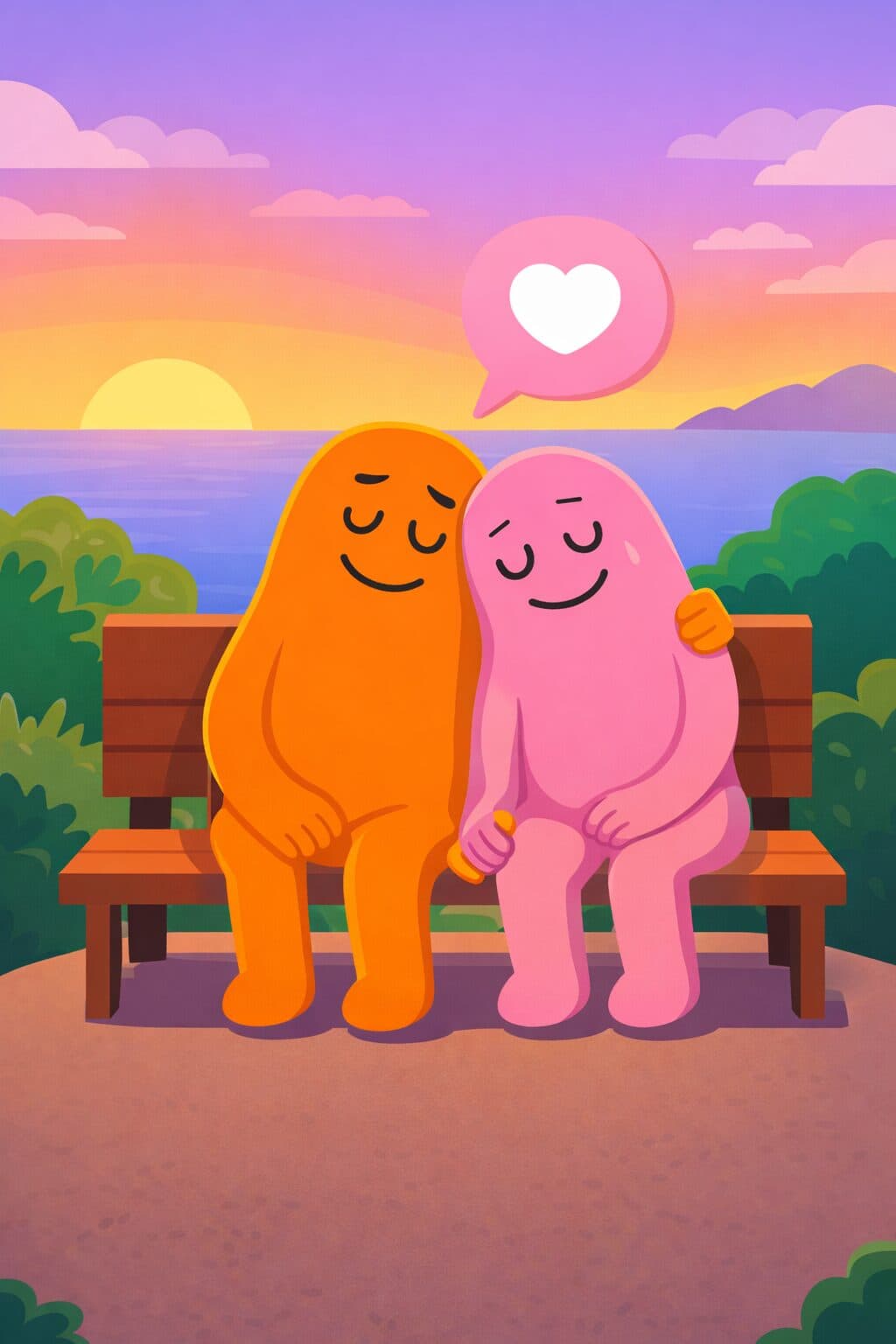 Mutlu çift — terapi sonrası